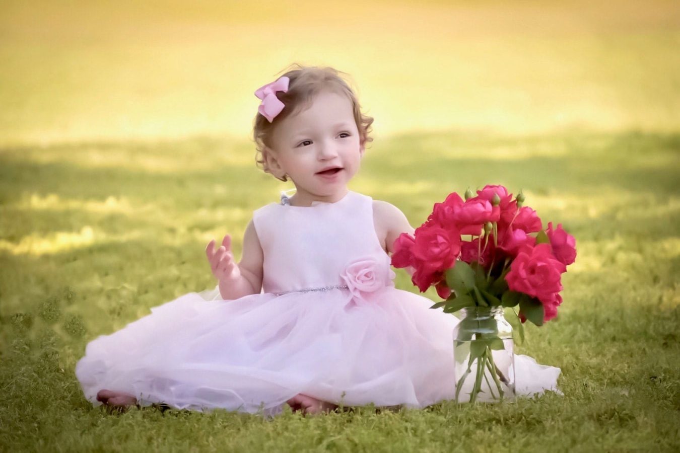 Image of Charlsie with flowers