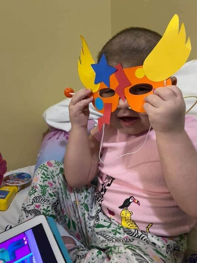 Image of Laney in a mask