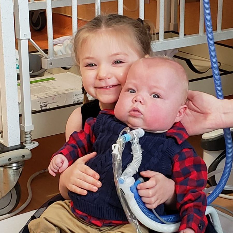 Image of Waylon with his sister