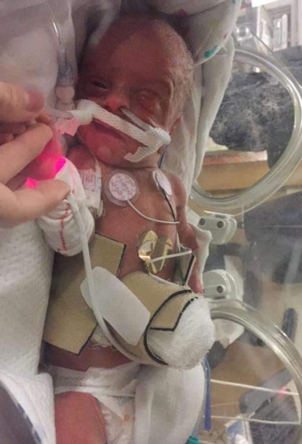 Image of Kasey in the hospital